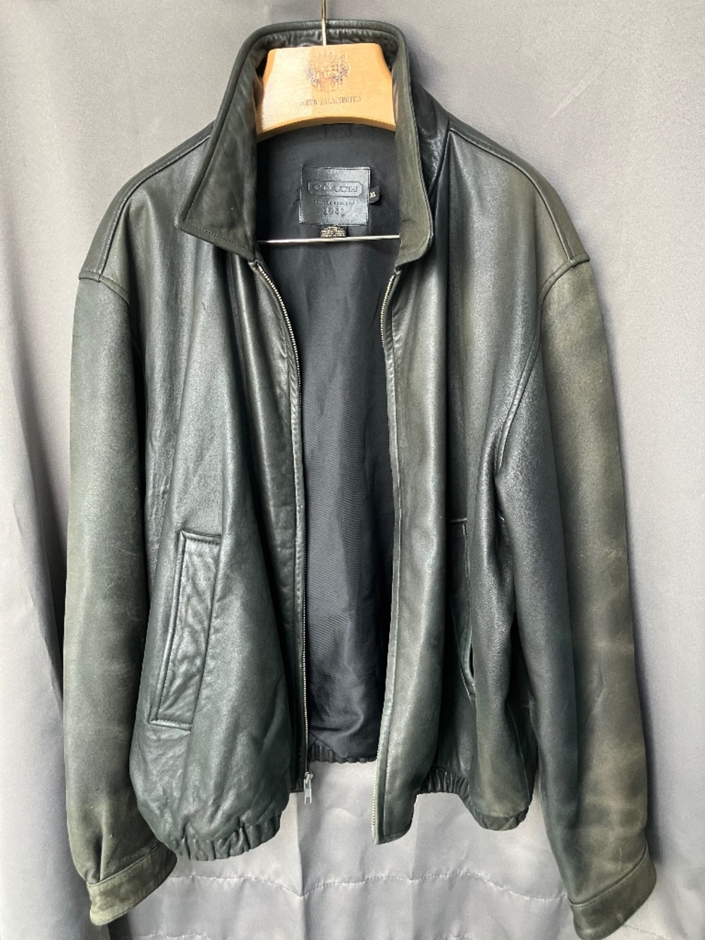 Vintage Coach Men’s Leather Bomber Jacket XL (Fits Trim / Large) – With Orig Tag